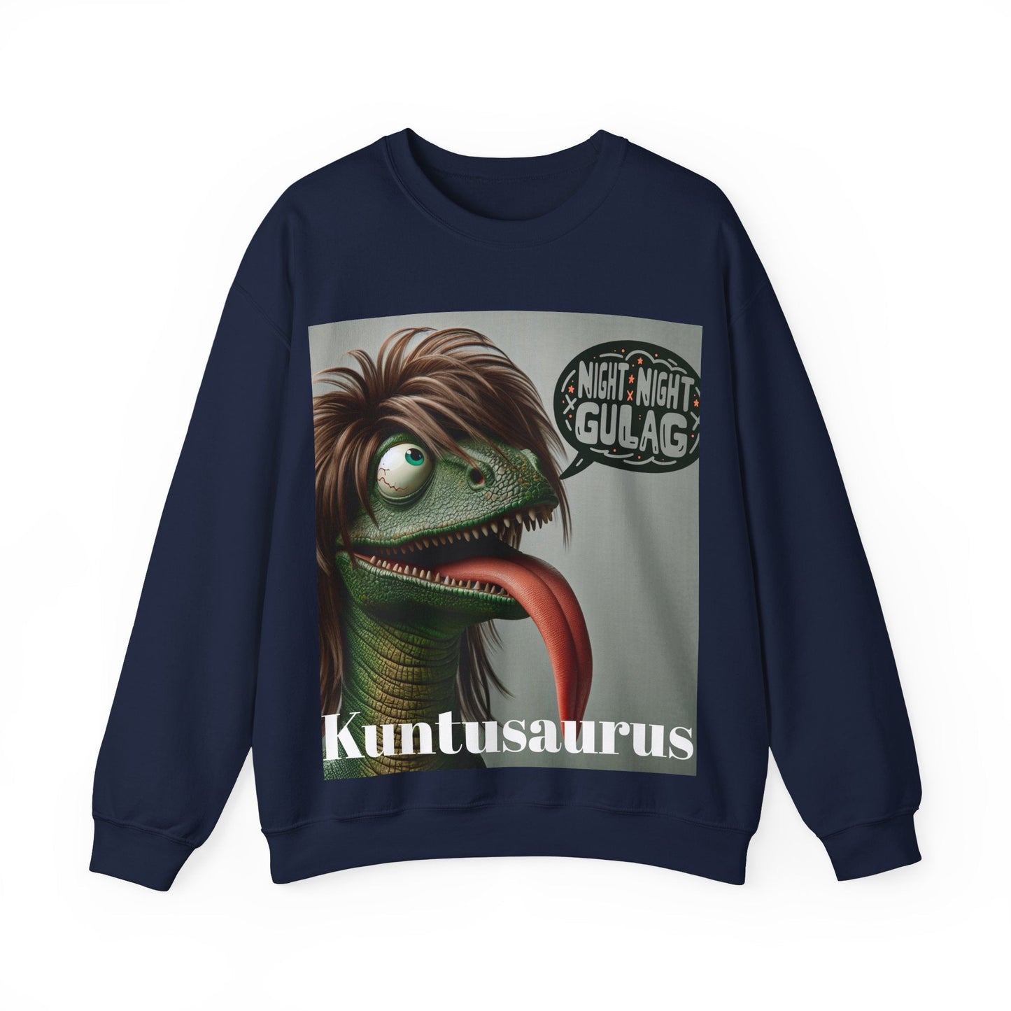 Kuntusaurus Night Night Unisex Heavy Blend™ Crewneck Sweatshirt S / Navy Sweatshirt