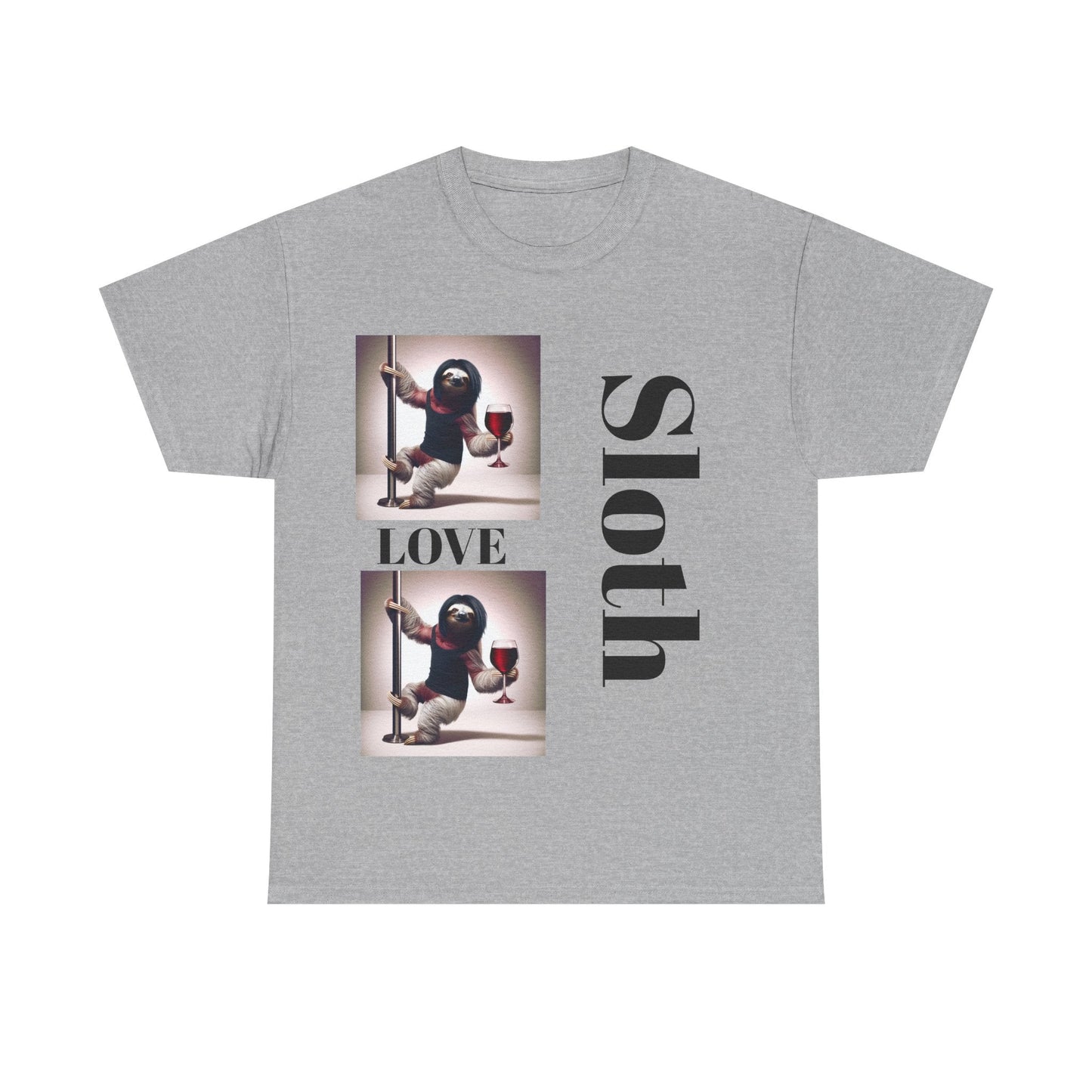 Sloth Love Heavy Cotton Tee buy any 3 get 1 free. Free Shipping within Australia Sport Grey / S T-Shirt