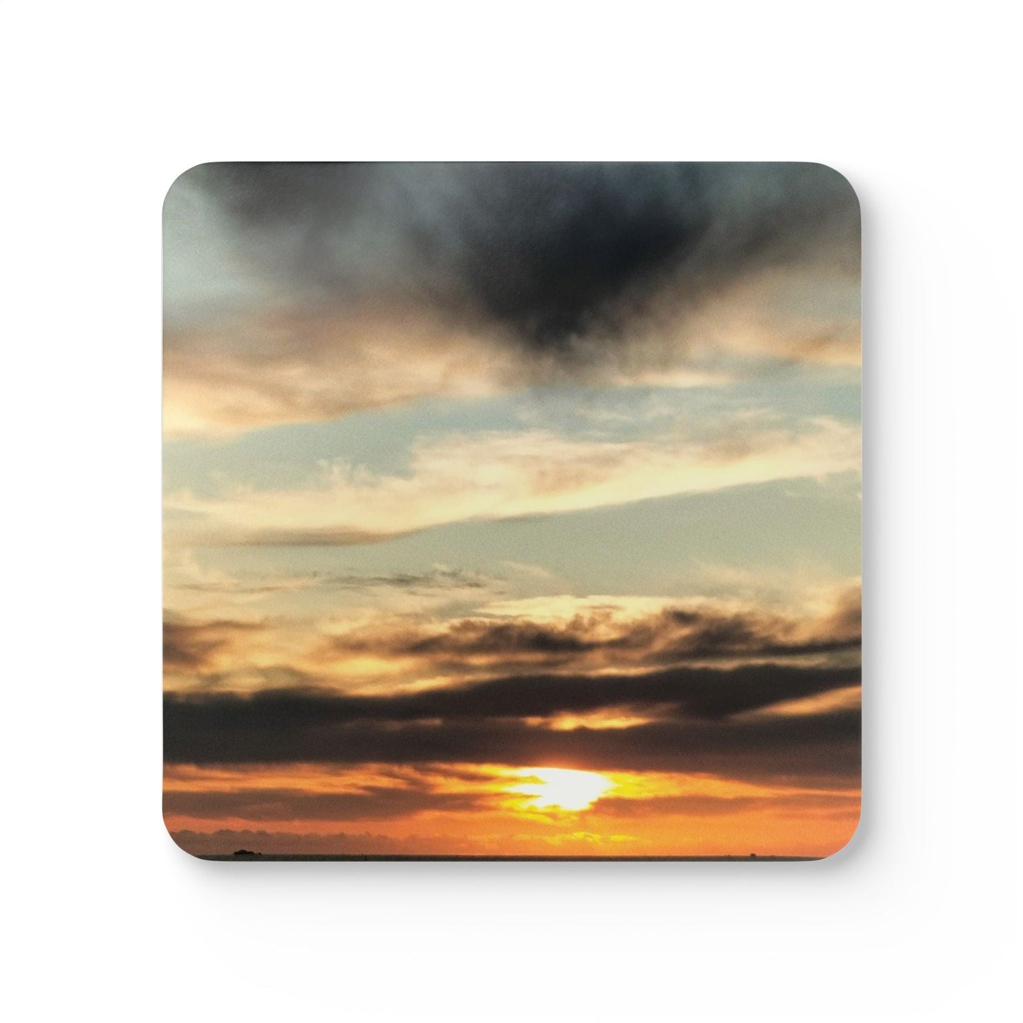 Sun - Set Corkwood Coaster 15% Off Code: Sun Home Decor