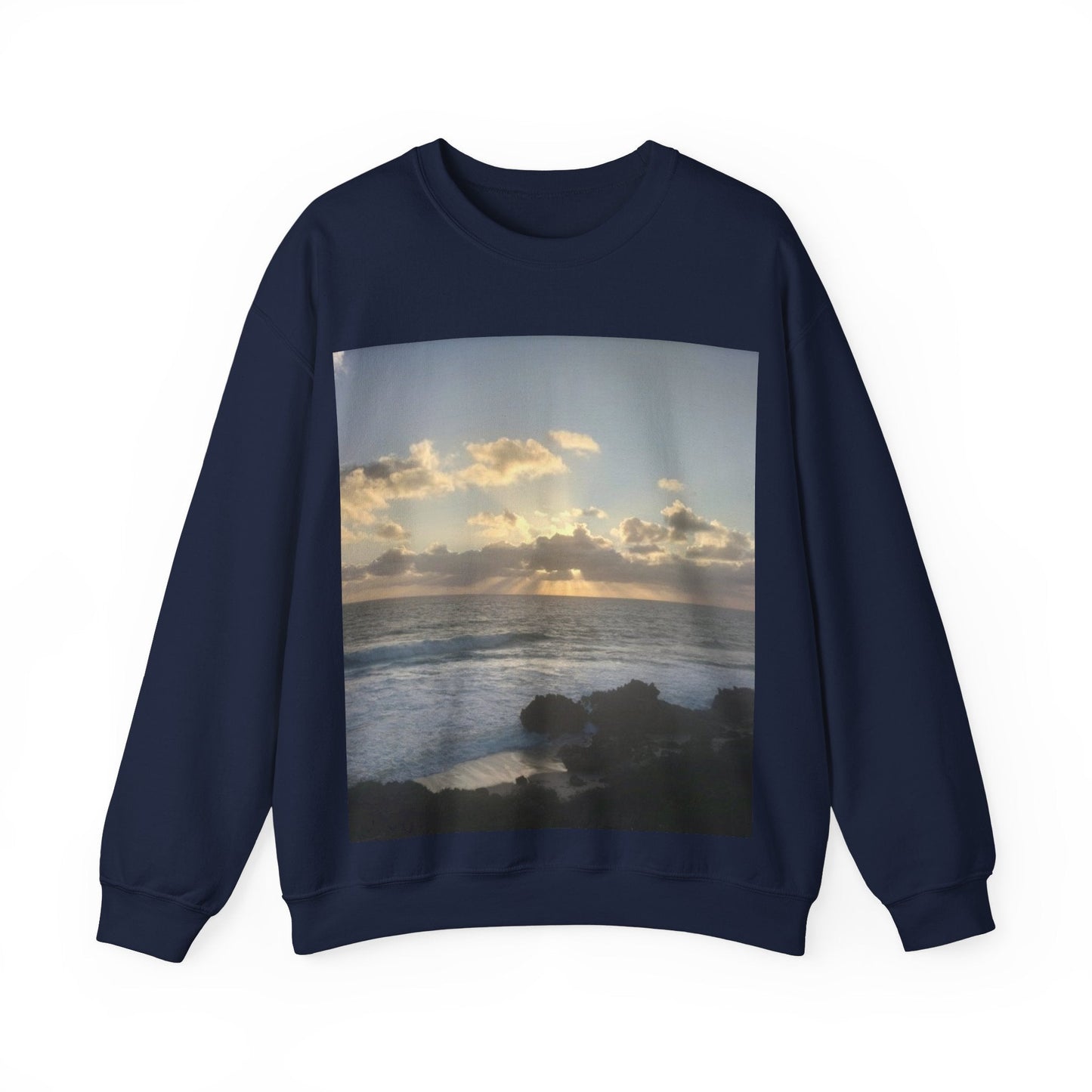 Sunset Awaken Unisex Heavy Blend™ Crewneck Sweatshirt S / Navy Sweatshirt