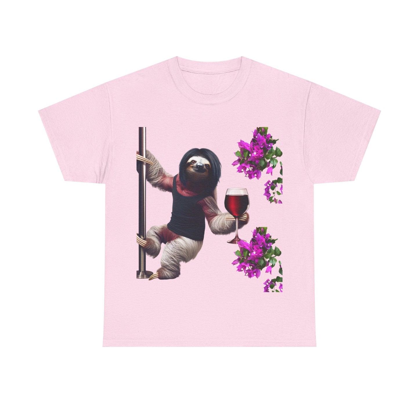 Sweet Love Sloth Heavy Cotton Tee Light Pink / S T-Shirt