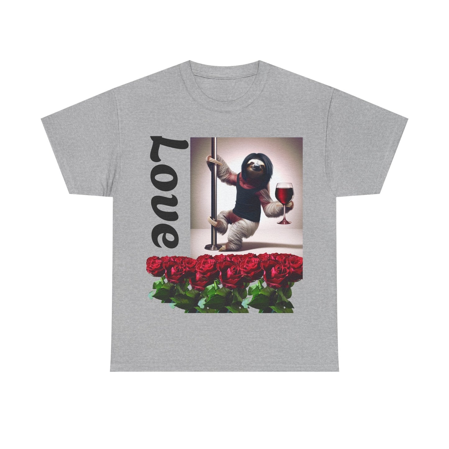 Love Sloth Heavy Cotton Tee Sport Grey / S T-Shirt