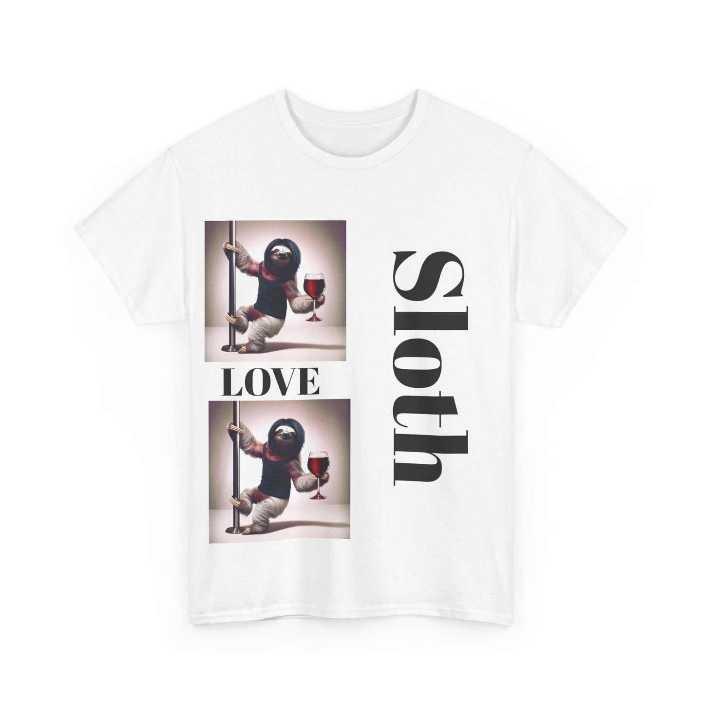 Sloth Love Heavy Cotton Tee buy any 3 get 1 free. Free Shipping within Australia T-Shirt