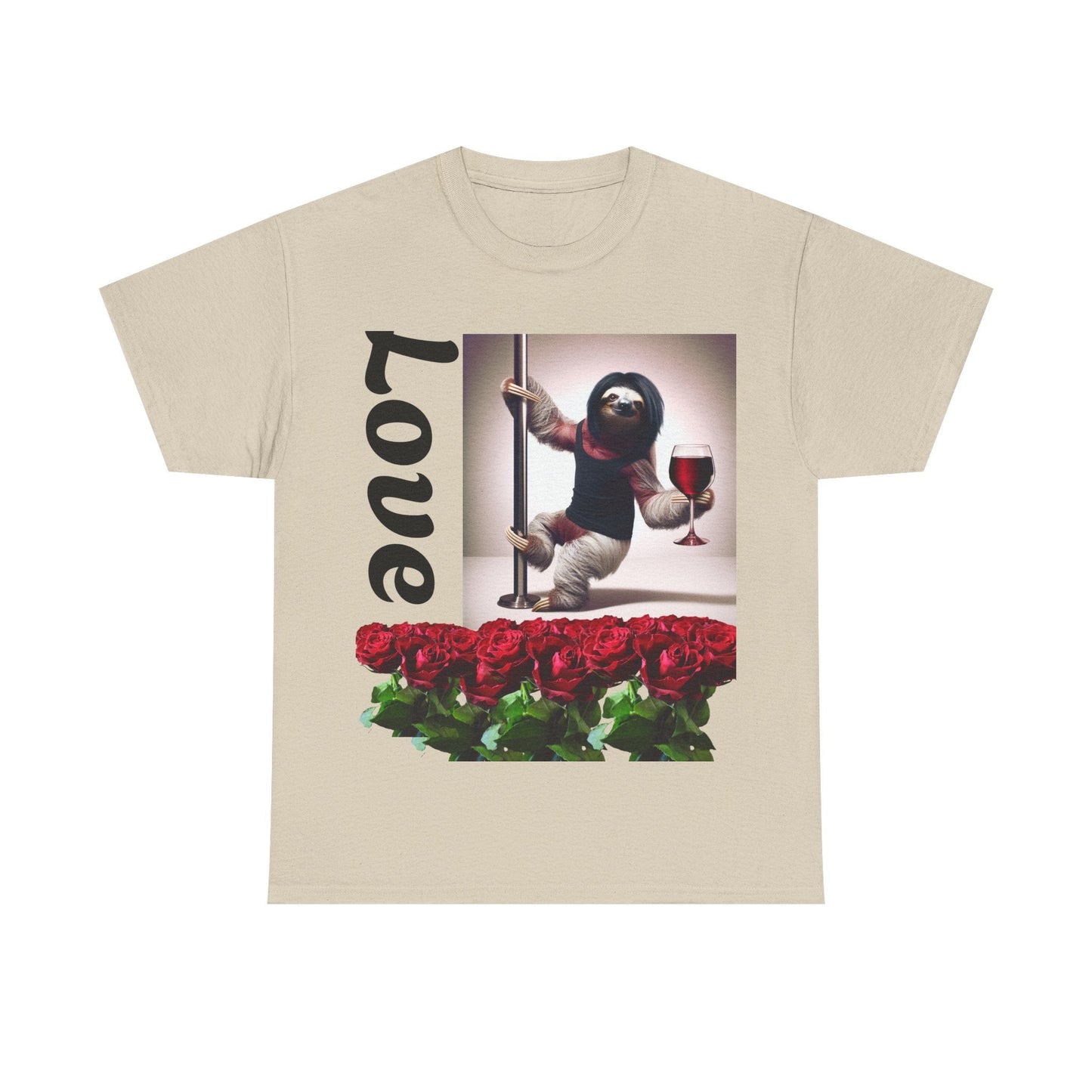 Love Sloth Heavy Cotton Tee Sand / L T-Shirt