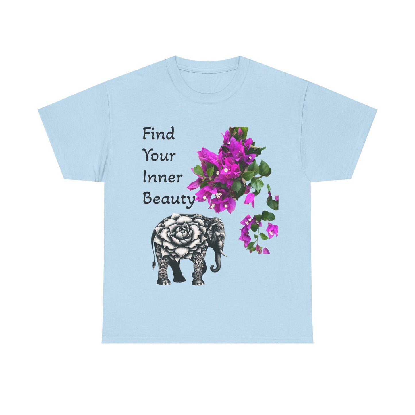 Inner Beauty - Heavy Cotton Tee buy any 3 get 1 free. Free Shipping within Australia Light Blue / S T-Shirt