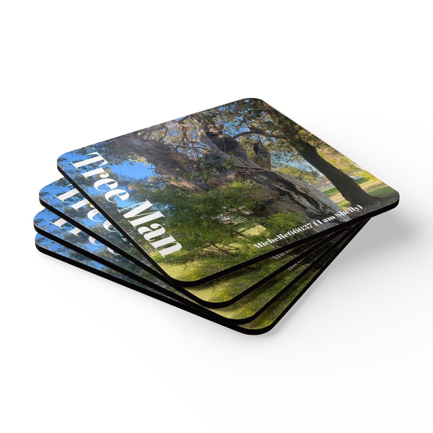 Tree Man Corkwood Coaster Set 20% Off Code Treeman Home Decor