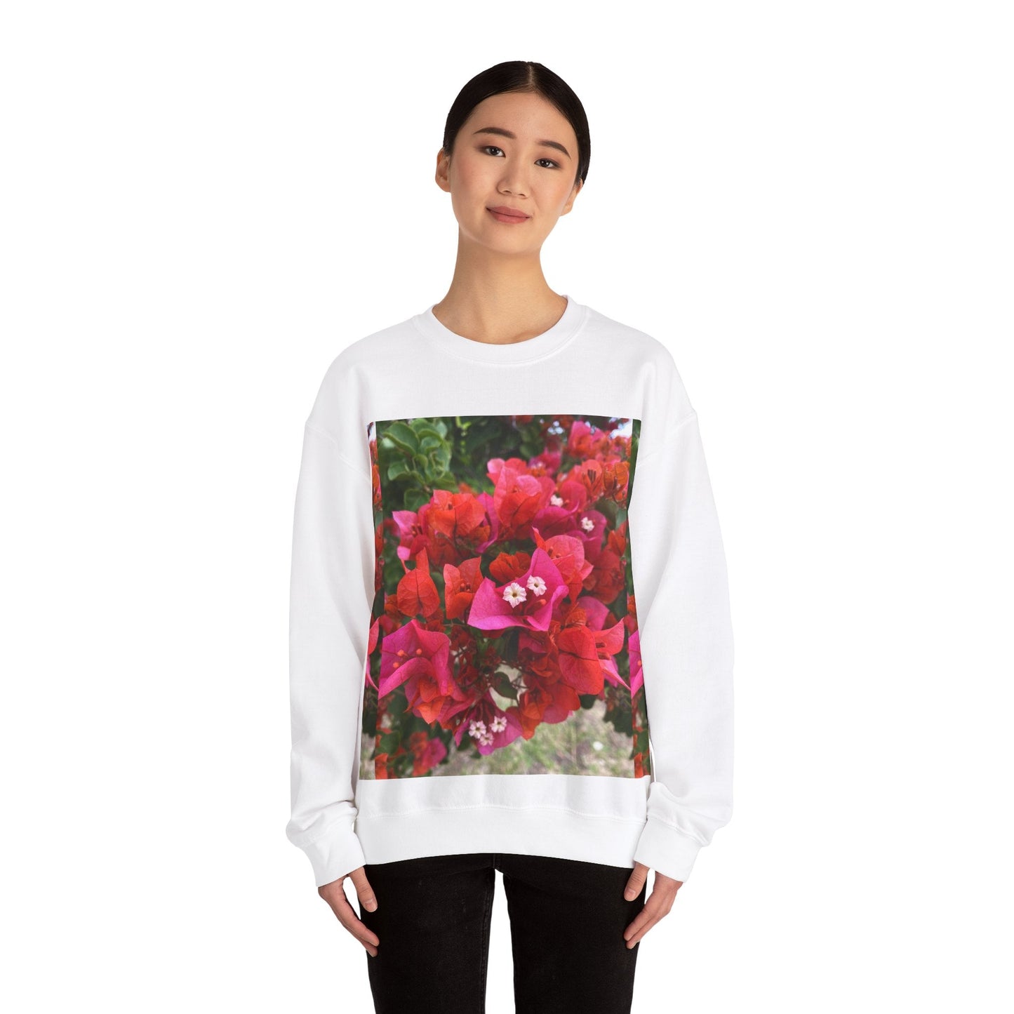 Flower Unisex Heavy Blend™ Crewneck Sweatshirt Sweatshirt