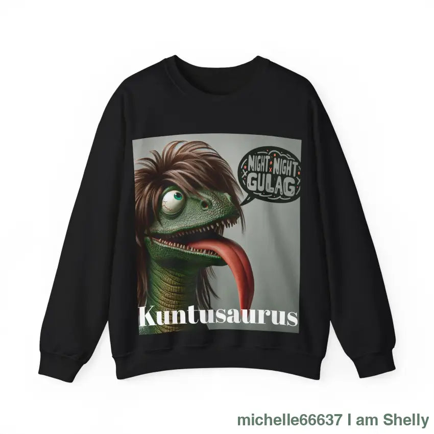 Kuntusaurus Night Night Unisex Heavy Blend™ Crewneck Sweatshirt S / Black Sweatshirt