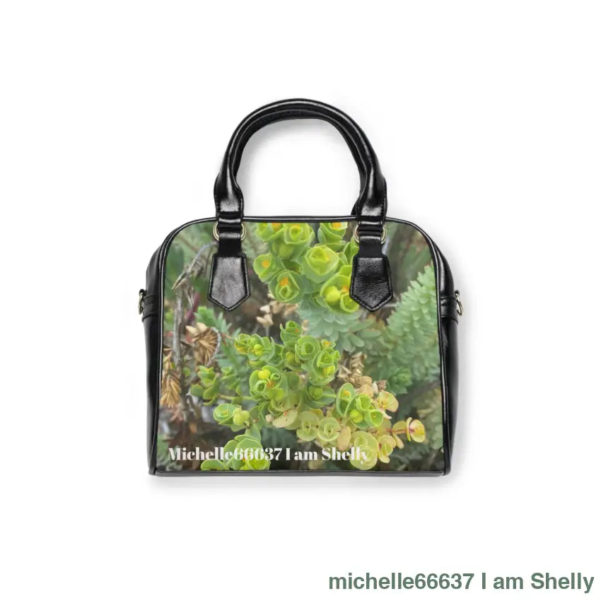 Michelle66637- Nature- PU Leather Shoulder Bag 9.45’’ x 8.27’’ / Black Bags