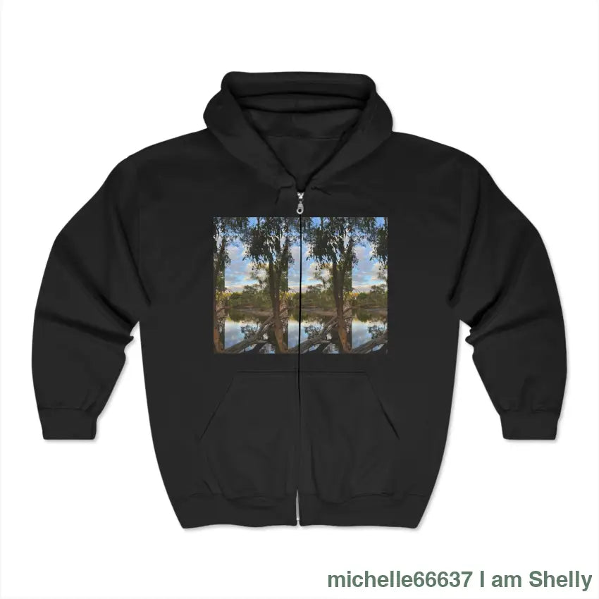 Tomato Lake Unisex Heavy Blend™ Full Zip Hooded Sweatshirt 15% OFF CODE:LAKE S / Black Hoodie