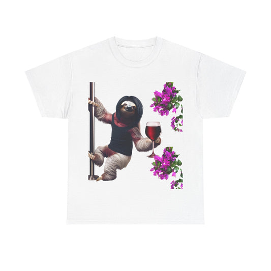 Sweet Love Sloth Heavy Cotton Tee White / S T-Shirt