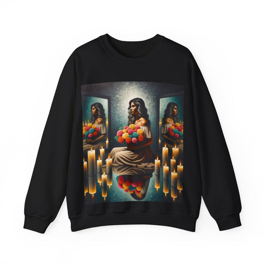 Beautiful lady Unisex Heavy Blend™ Crewneck Sweatshirt S / Black Sweatshirt