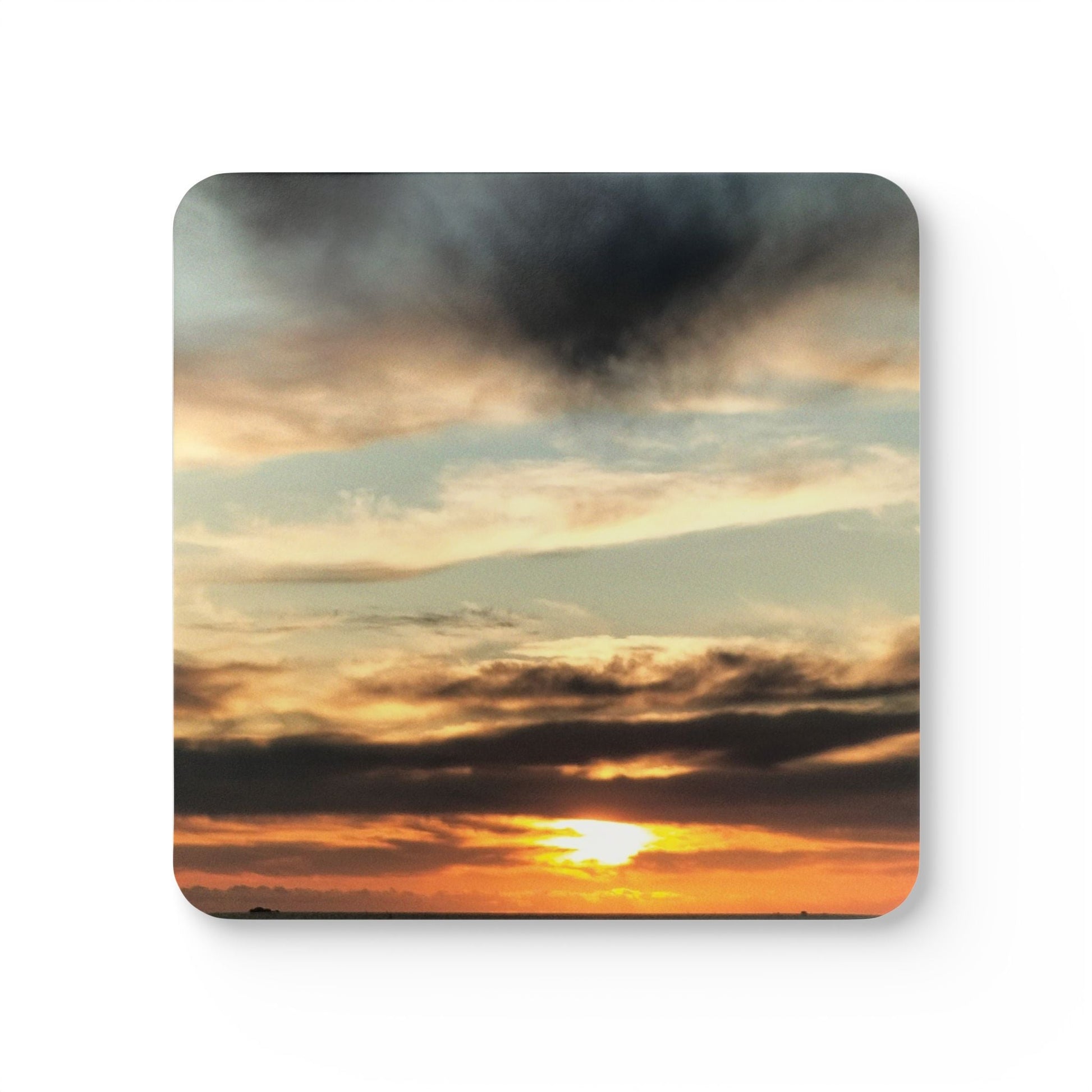 Sun - Set Corkwood Coaster 15% Off Code: Sun Home Decor