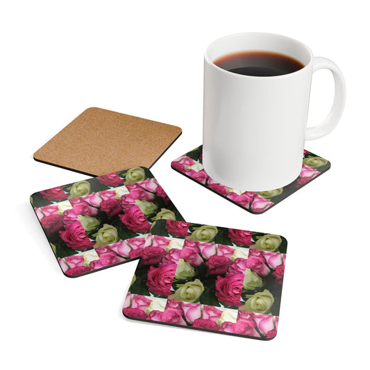 Cathylove Corkwood Coaster Set 20% Off Code: Cork / 3.75’’ × Square Home Decor