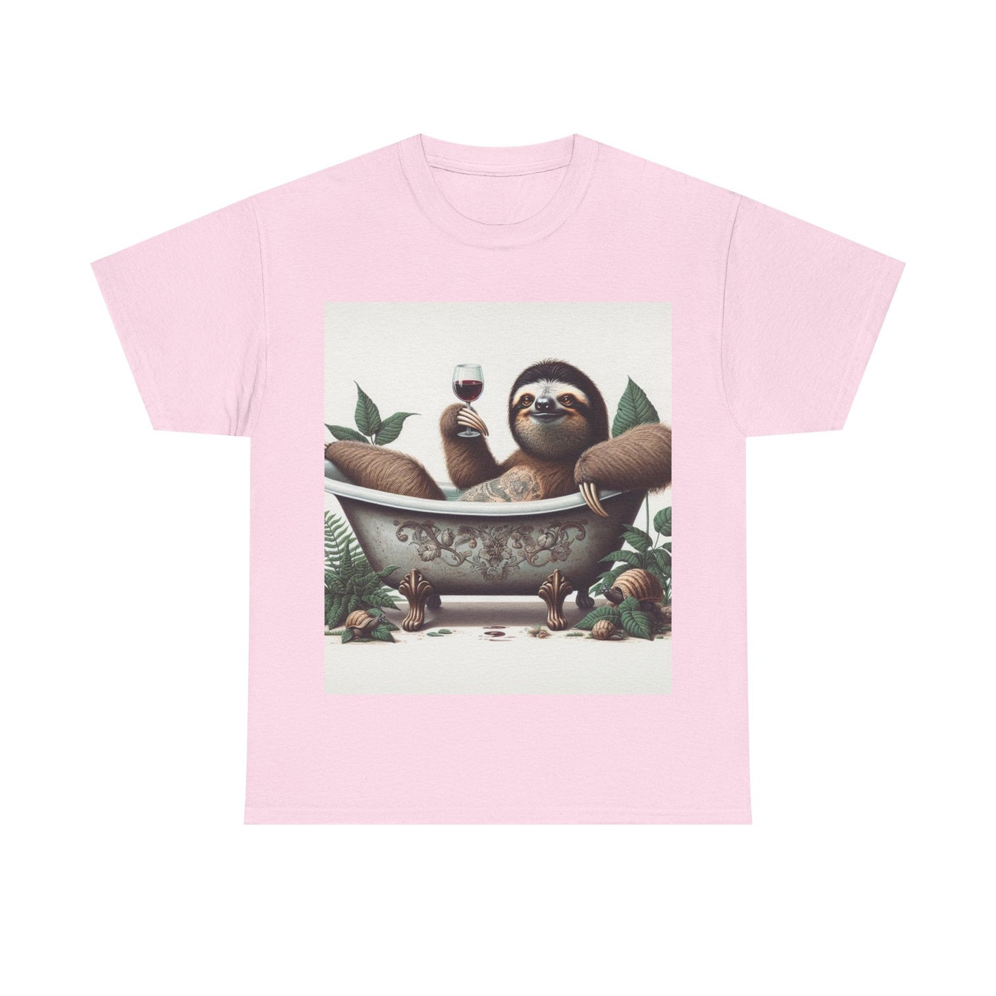 G’day Sloth Heavy Cotton Tee buy any 3 get 1 free. Free Shipping within Australia Light Pink / S T-Shirt