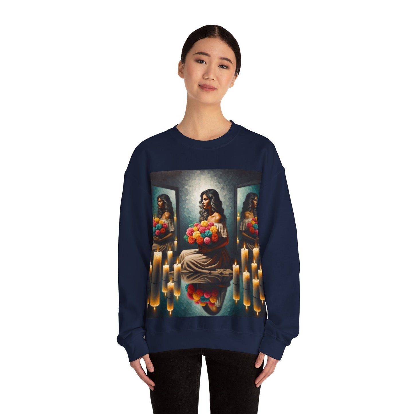 Beautiful lady Unisex Heavy Blend™ Crewneck Sweatshirt Sweatshirt