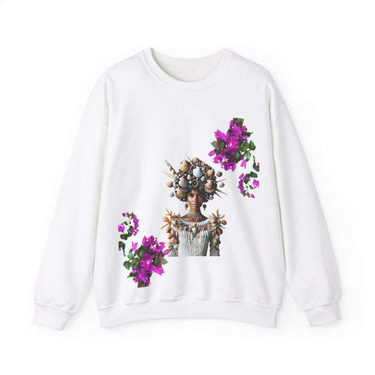 Beautiful Lady Unisex Heavy Blend™ Crewneck Sweatshirt S / White Sweatshirt