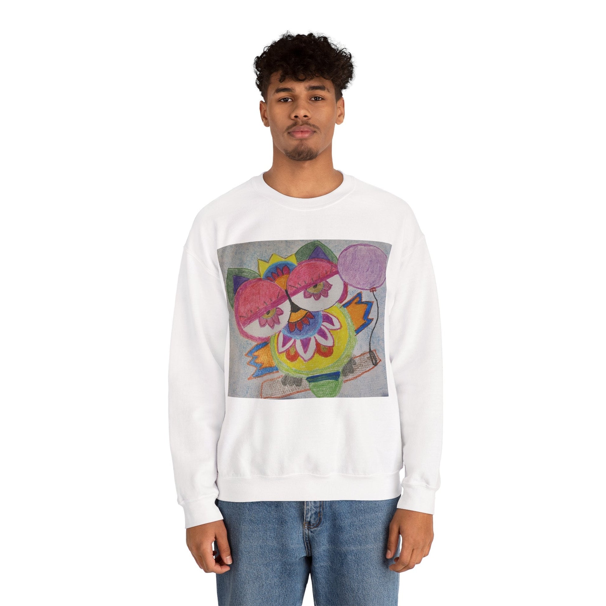 Leilli Owl design Unisex Heavy Blend™ Crewneck Sweatshirt Sweatshirt
