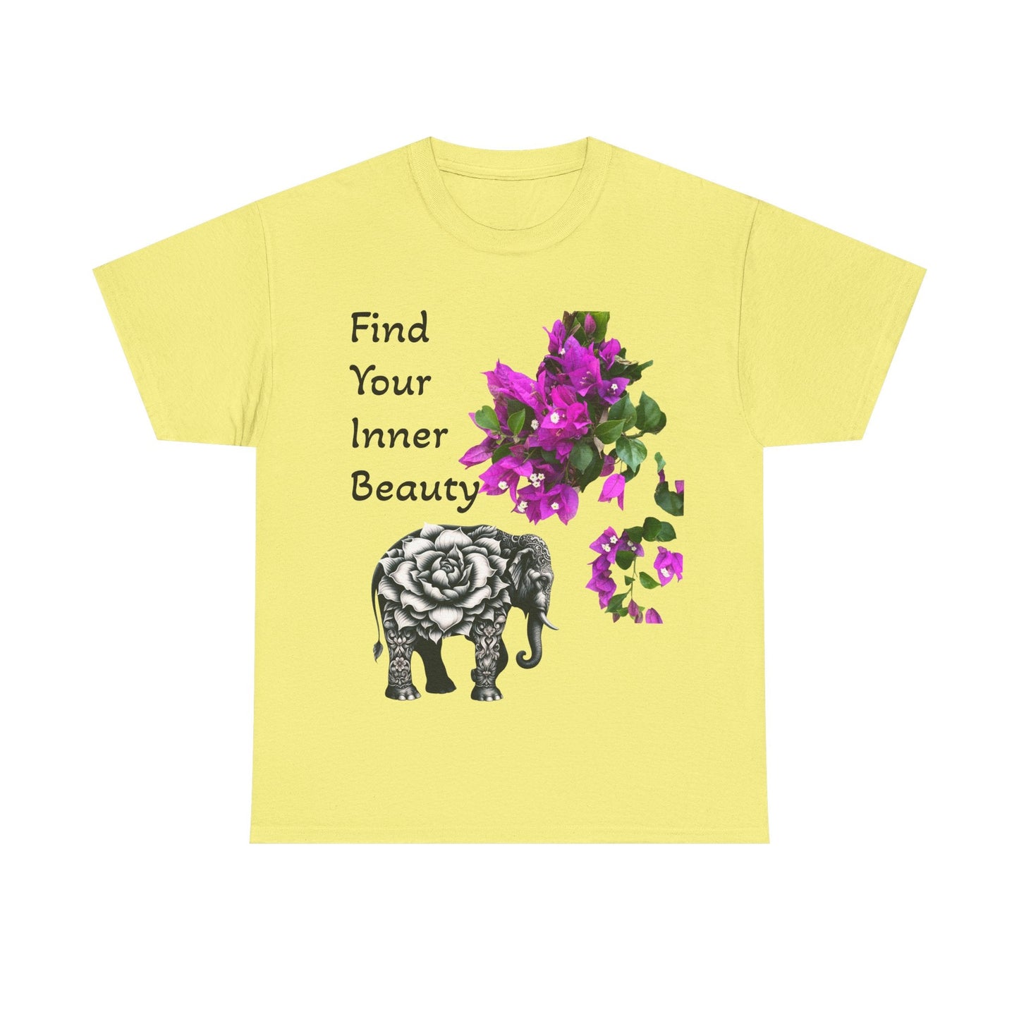 Inner Beauty - Heavy Cotton Tee buy any 3 get 1 free. Free Shipping within Australia Cornsilk / S T-Shirt