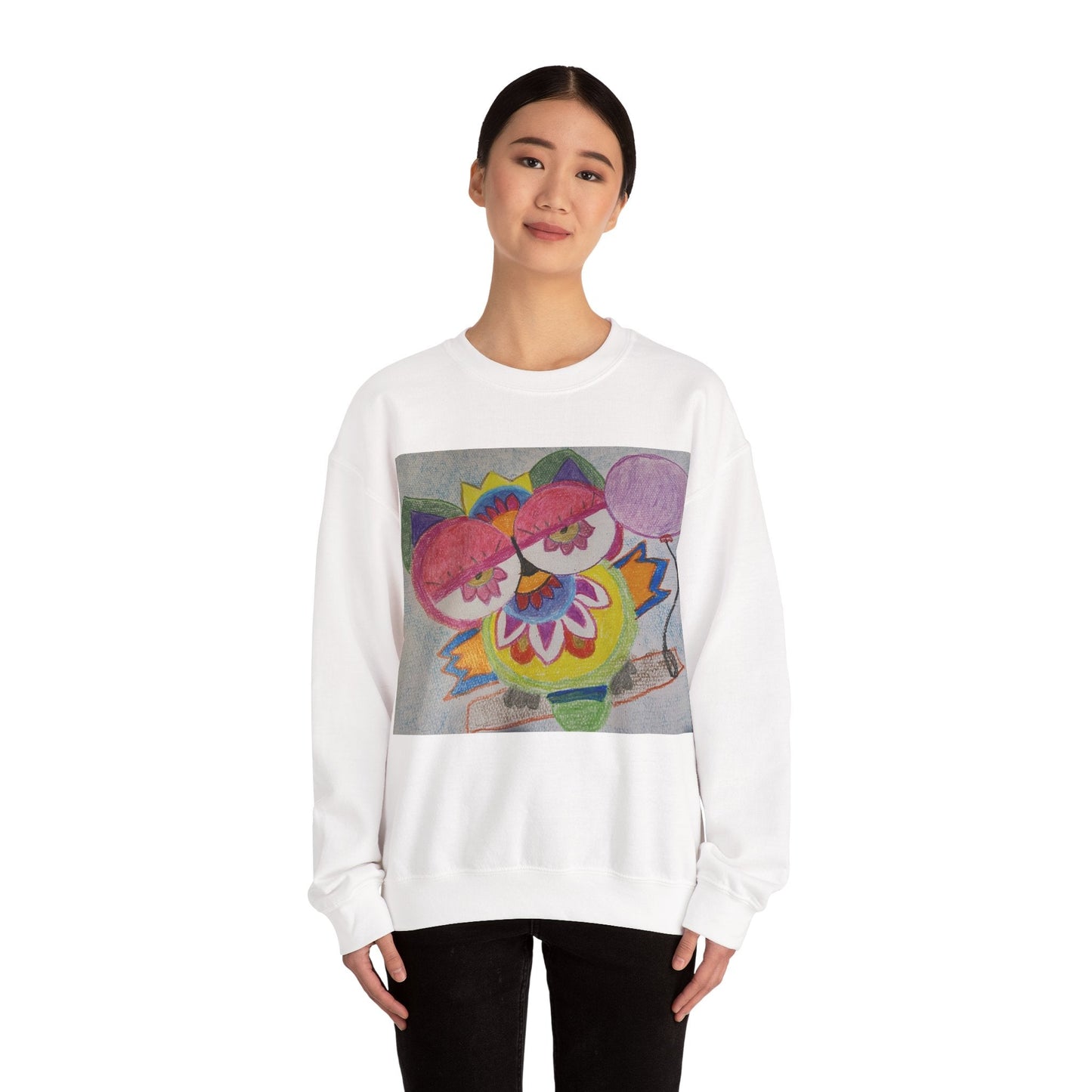 Leilli Owl design Unisex Heavy Blend™ Crewneck Sweatshirt Sweatshirt