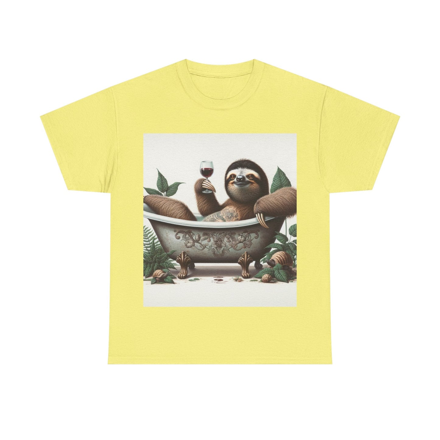 G’day Sloth Heavy Cotton Tee buy any 3 get 1 free. Free Shipping within Australia Cornsilk / S T-Shirt