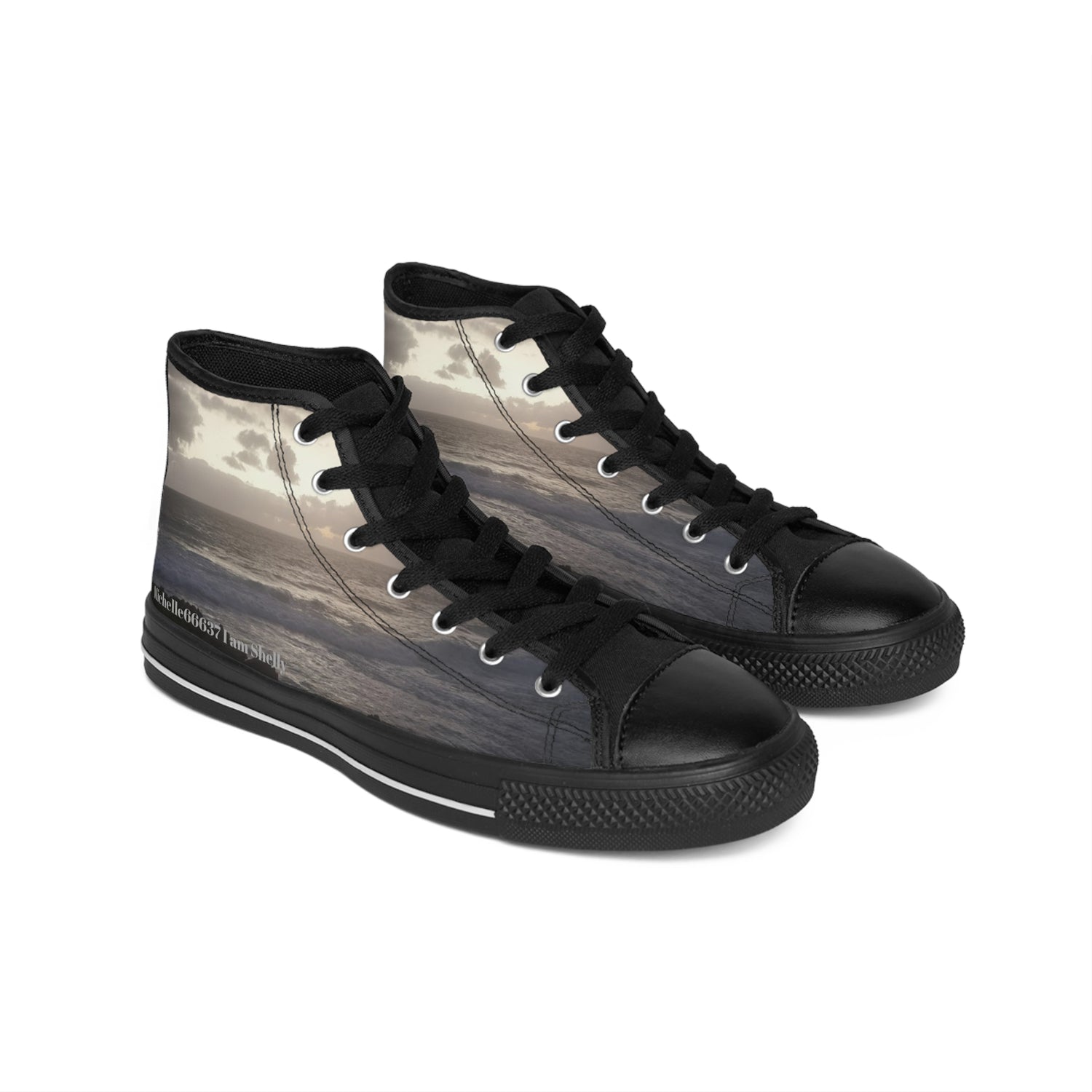 SNEAKERS - Sunset & Ocean Waves Design