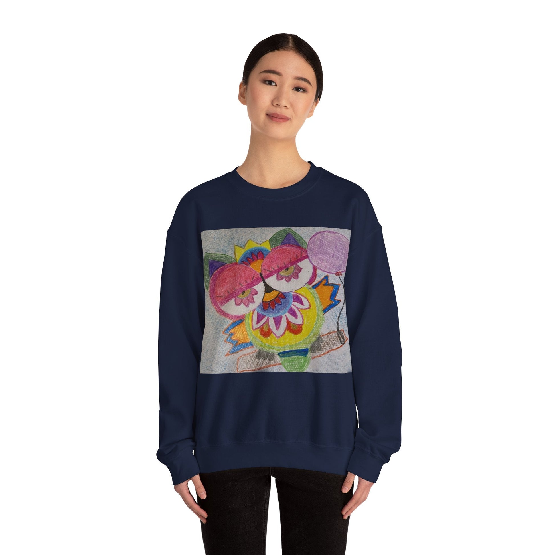 Leilli Owl design Unisex Heavy Blend™ Crewneck Sweatshirt Sweatshirt