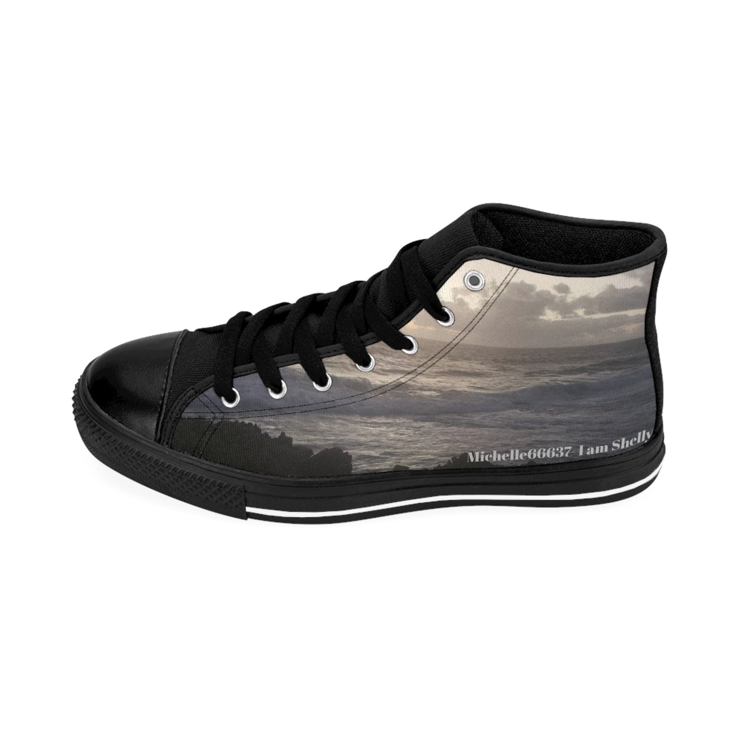 SNEAKERS - Sunset & Ocean Waves Design