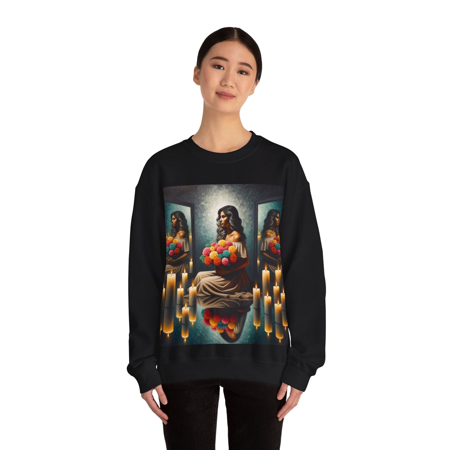 Beautiful lady Unisex Heavy Blend™ Crewneck Sweatshirt Sweatshirt