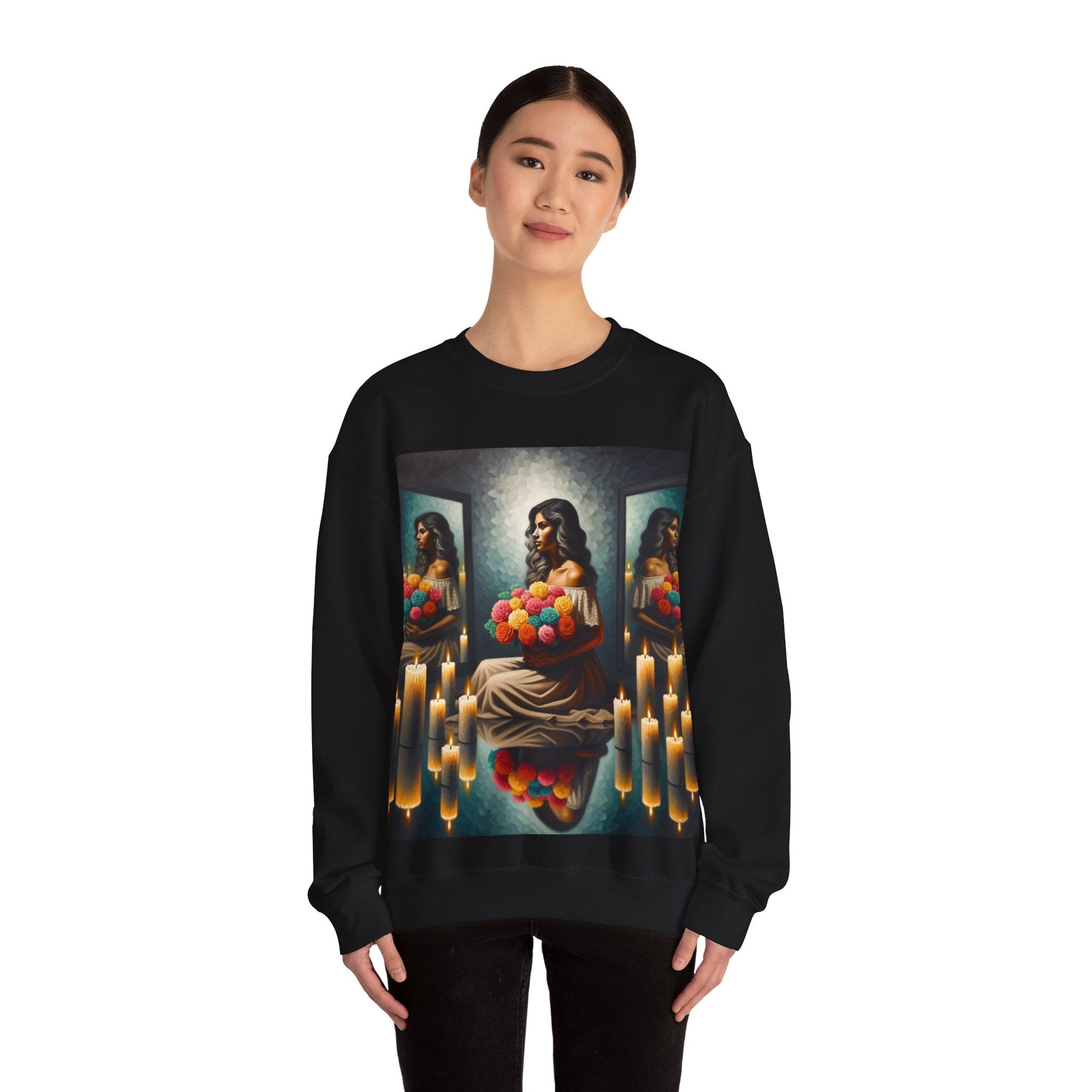 Beautiful lady Unisex Heavy Blend™ Crewneck Sweatshirt Sweatshirt