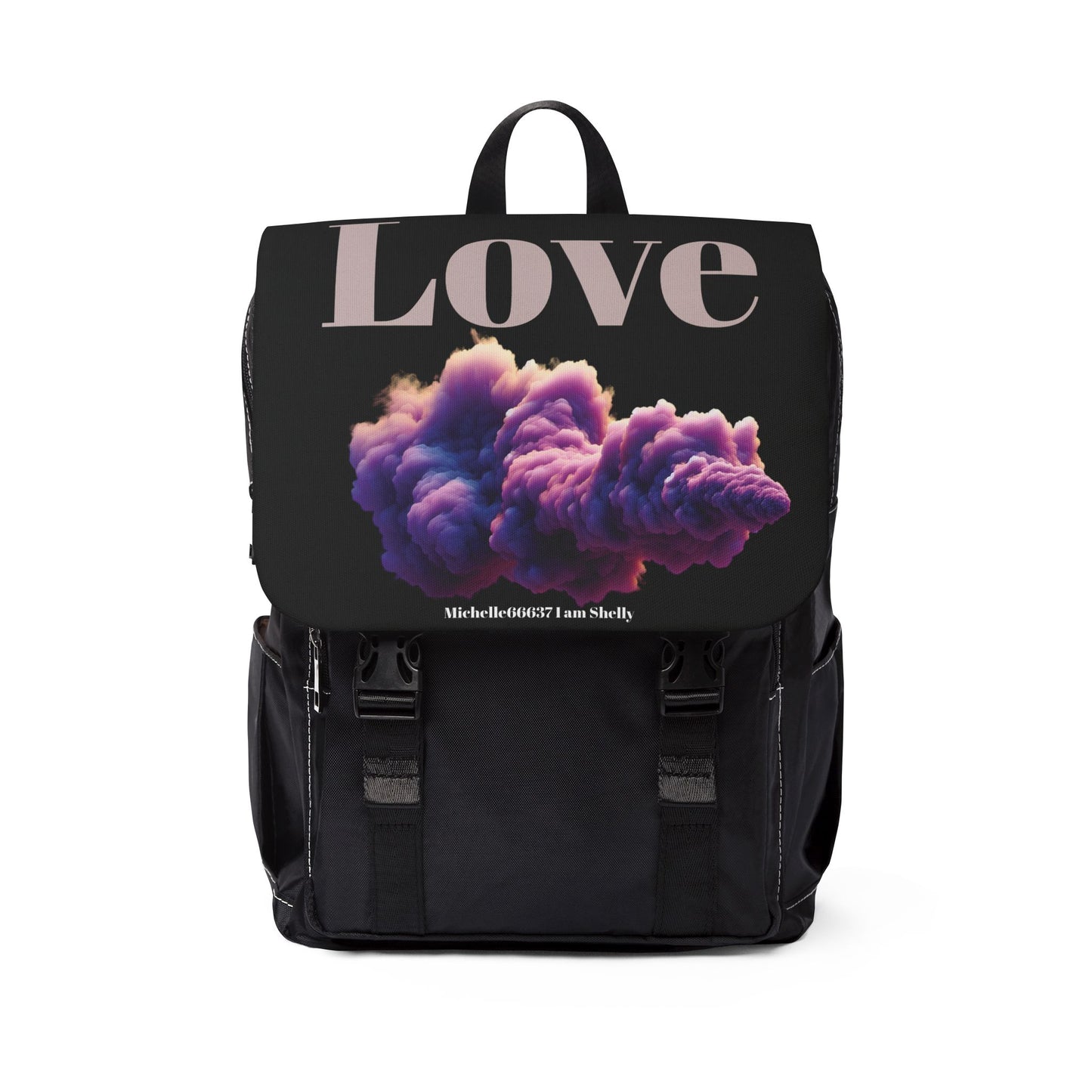Purple Cloud Love - Unisex Casual Shoulder Backpack