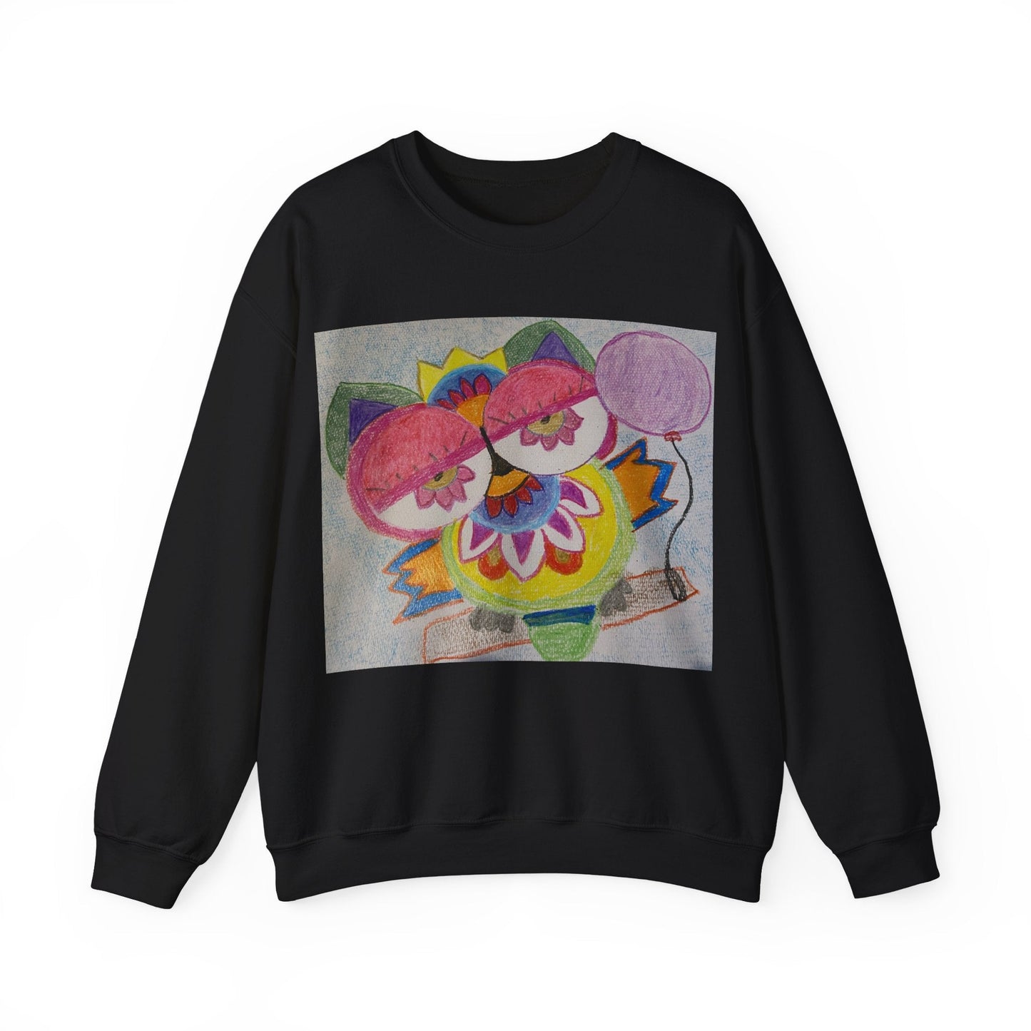Leilli Owl design Unisex Heavy Blend™ Crewneck Sweatshirt S / Black Sweatshirt