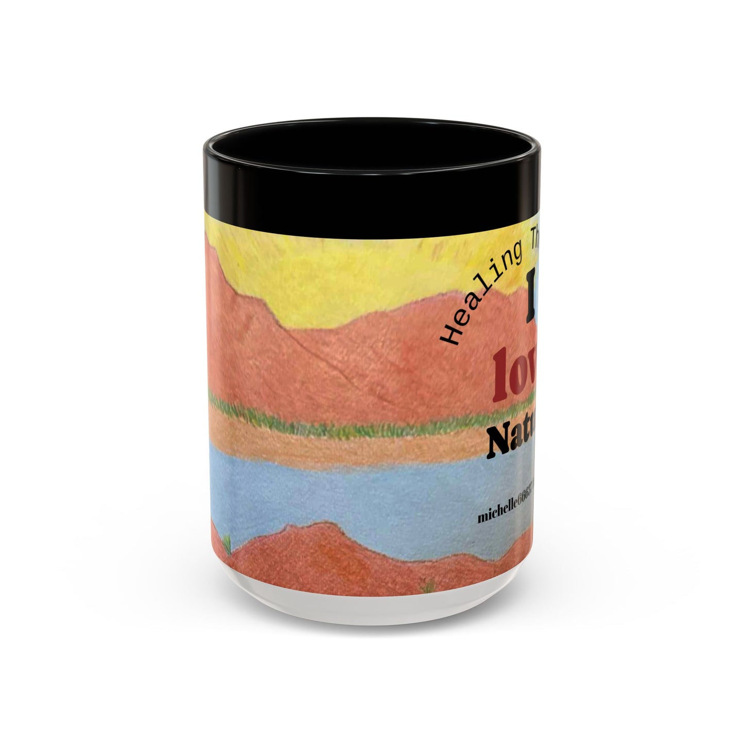 Healing With Art Therapy  Accent Coffee Mug (11, 15oz)