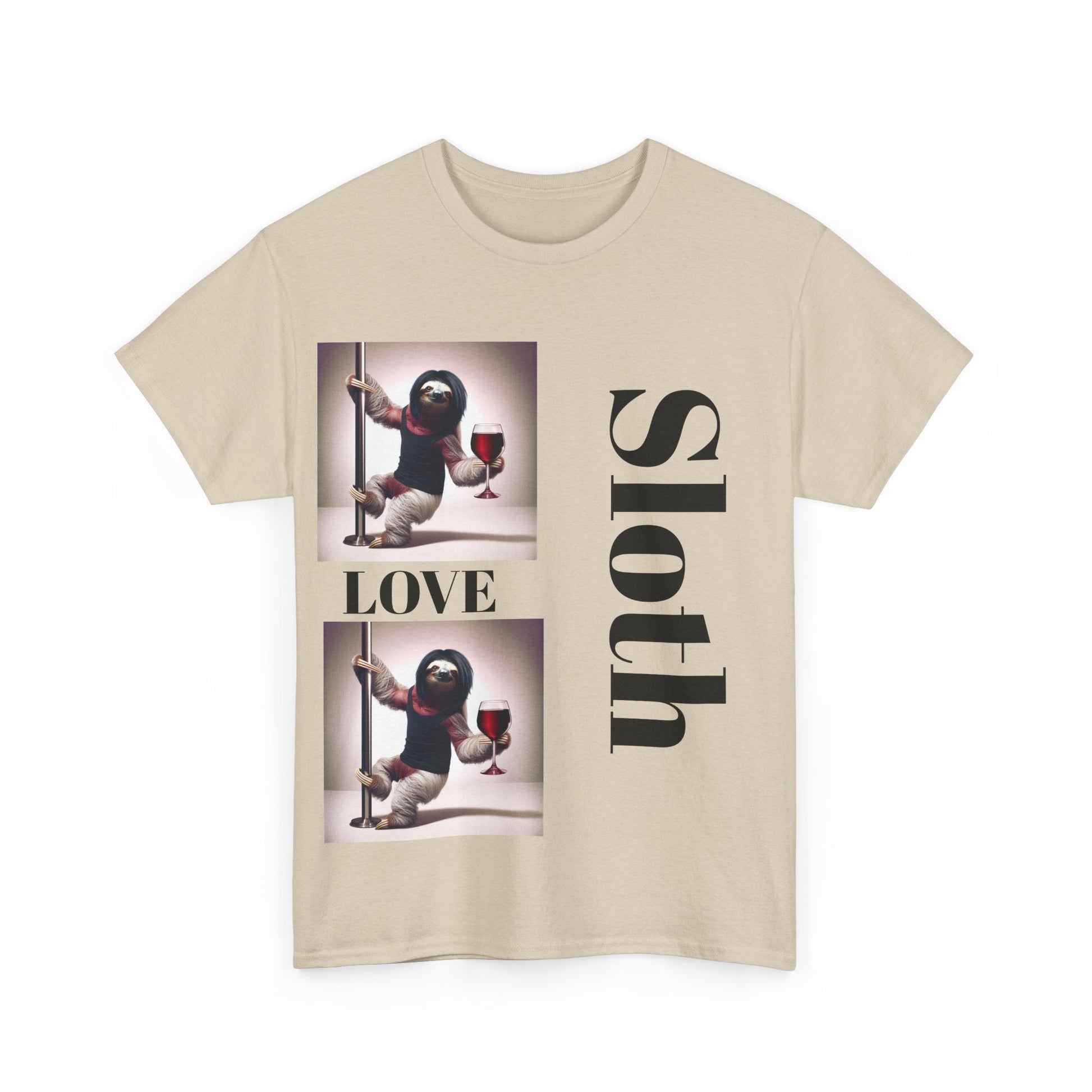 Sloth Love Heavy Cotton Tee buy any 3 get 1 free. Free Shipping within Australia T-Shirt
