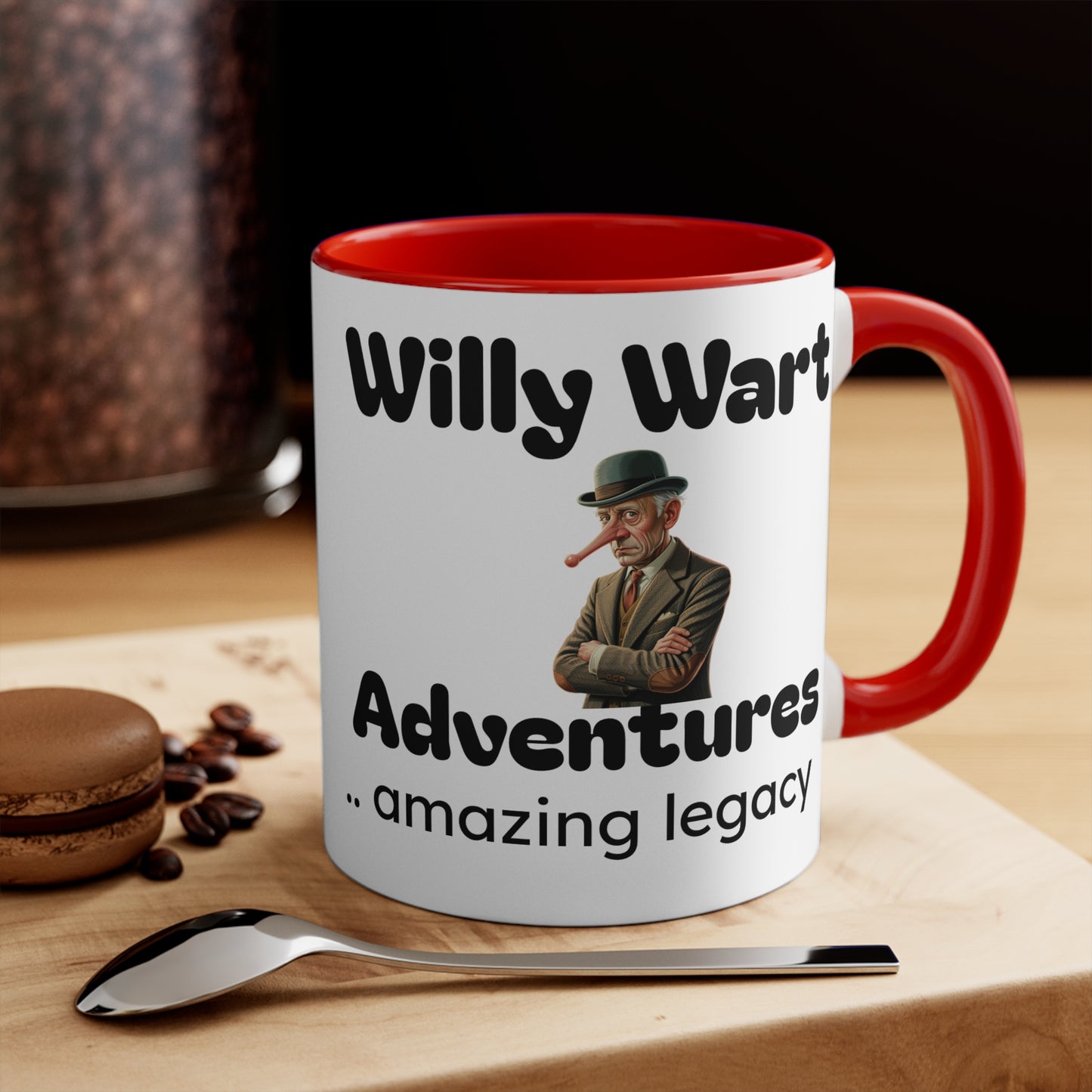 Willy Wart Adventures- Colorful Accent Mugs, 11oz