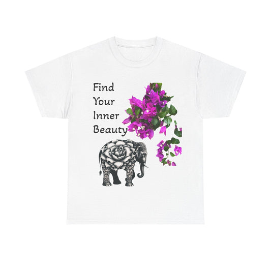 Inner Beauty - Heavy Cotton Tee buy any 3 get 1 free. Free Shipping within Australia White / S T-Shirt