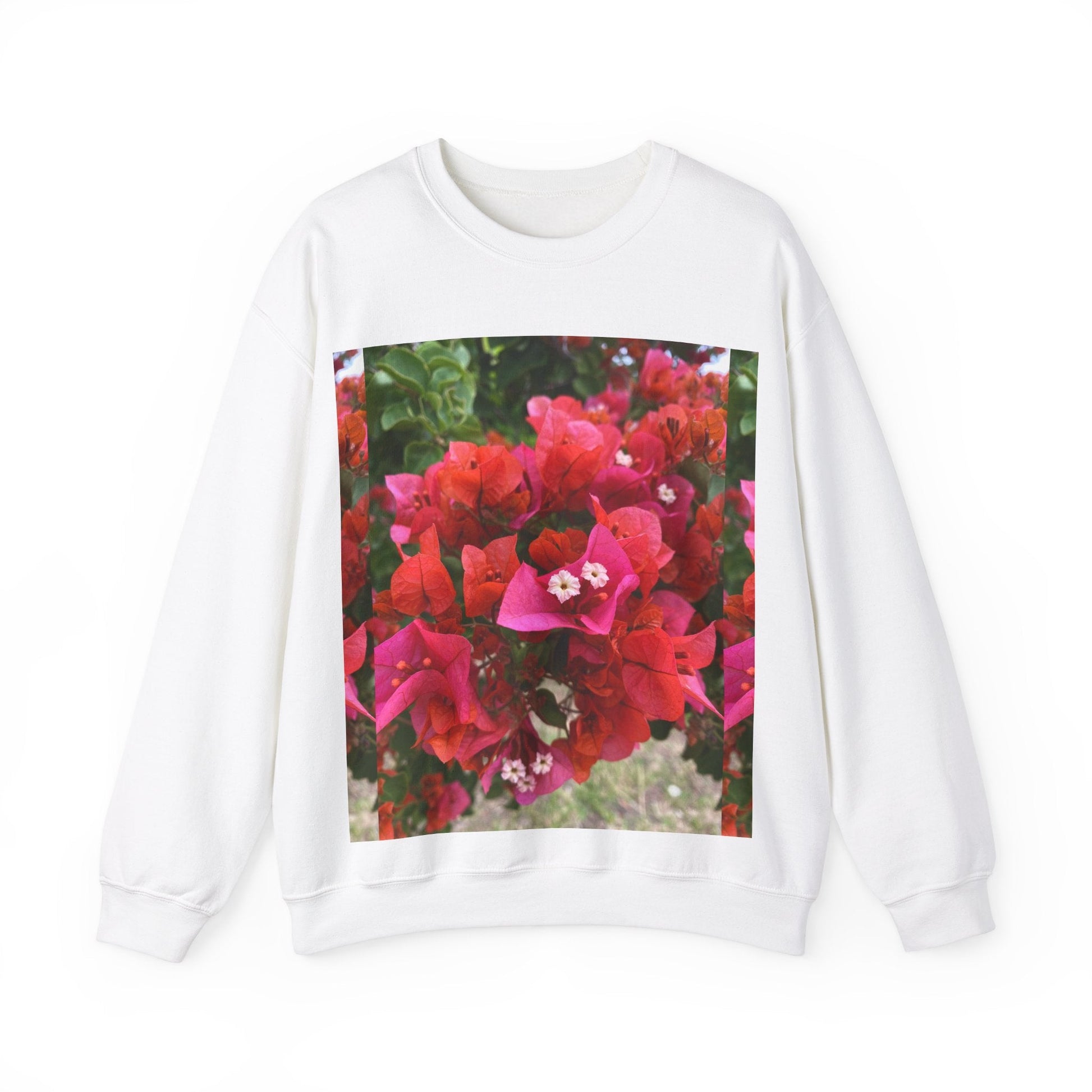 Flower Unisex Heavy Blend™ Crewneck Sweatshirt S / White Sweatshirt