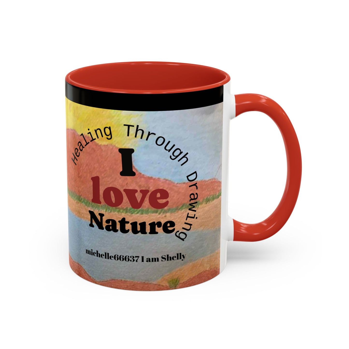 Healing With Art Therapy  Accent Coffee Mug (11, 15oz)
