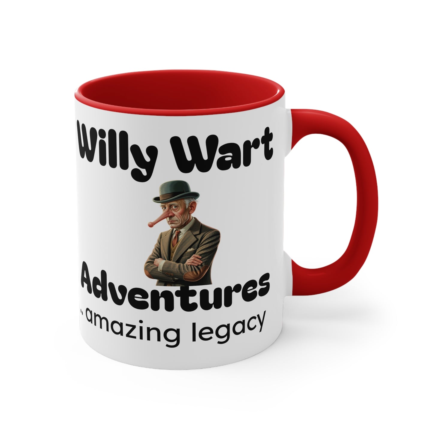 Willy Wart Adventures- Colorful Accent Mugs, 11oz