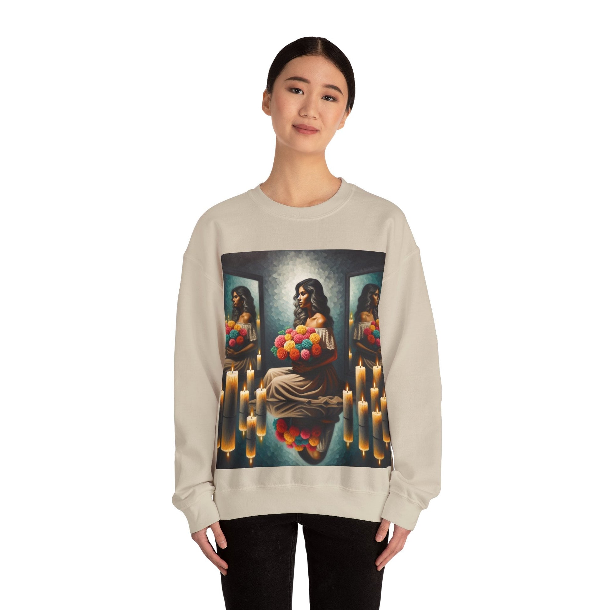 Beautiful lady Unisex Heavy Blend™ Crewneck Sweatshirt Sweatshirt