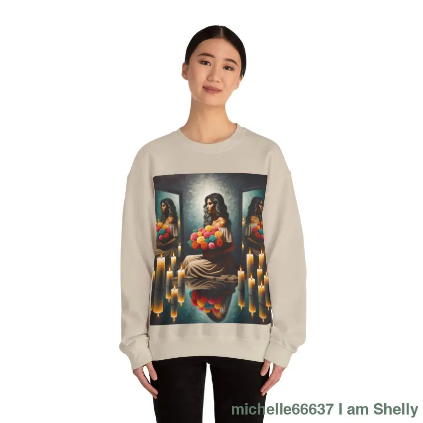 Beautiful lady Unisex Heavy Blend™ Crewneck Sweatshirt Sweatshirt