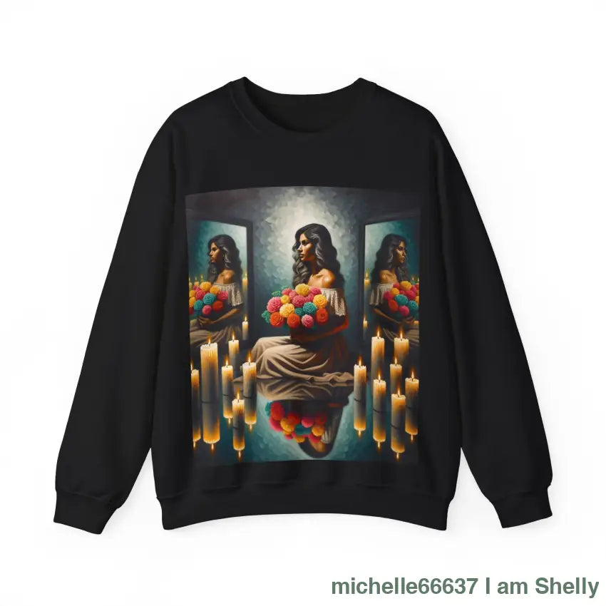 Beautiful lady Unisex Heavy Blend™ Crewneck Sweatshirt S / Black Sweatshirt