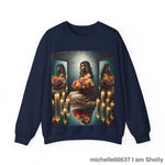 Beautiful lady Unisex Heavy Blend™ Crewneck Sweatshirt S / Navy Sweatshirt