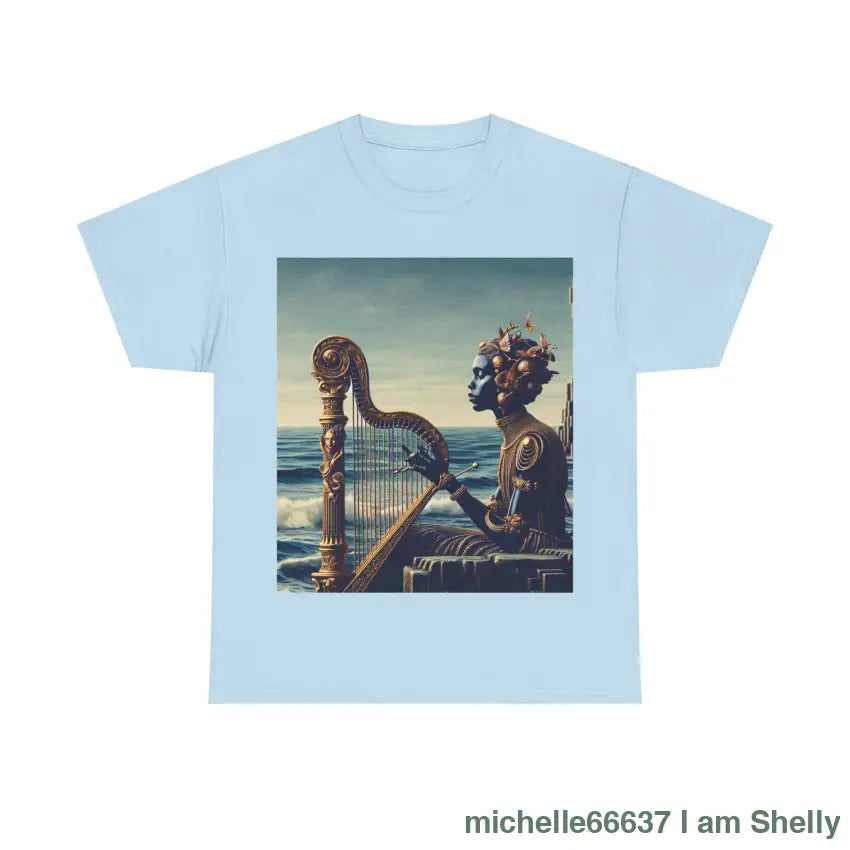 Beautiful Shel music Heavy Cotton Tee Light Blue / S T-Shirt