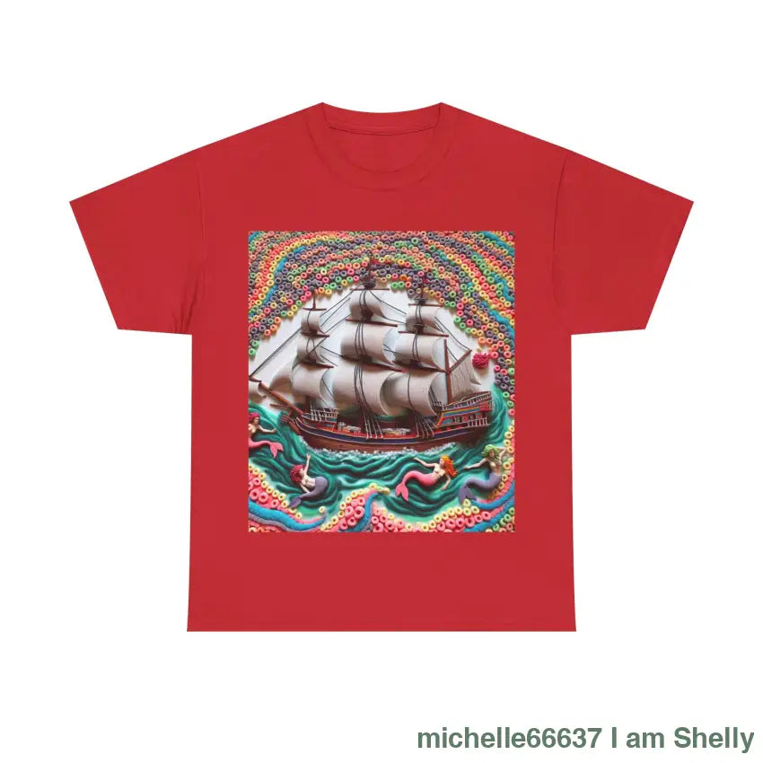 Colours of the sea Heavy Cotton Tee Red / S T-Shirt