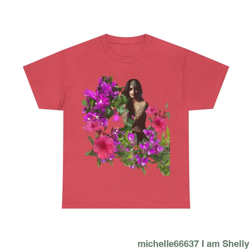 Flower Princess - Heavy Cotton Tee Heather Red / S T-Shirt