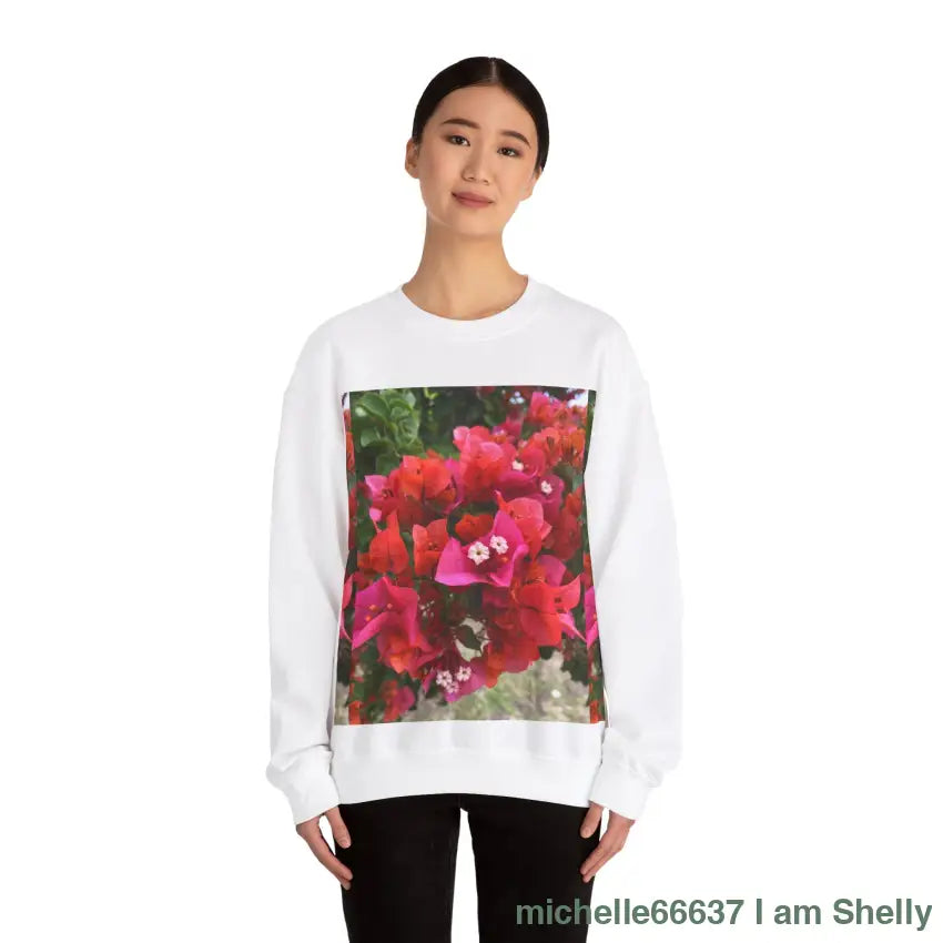 Flower Unisex Heavy Blend™ Crewneck Sweatshirt Sweatshirt