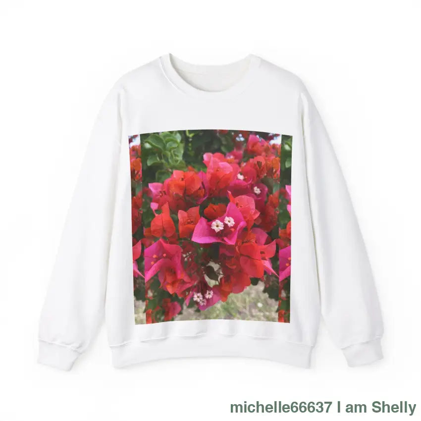 Flower Unisex Heavy Blend™ Crewneck Sweatshirt S / White Sweatshirt