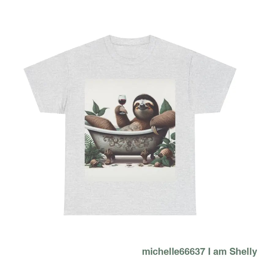 G’day Sloth Heavy Cotton Tee buy any 3 get 1 free. Free Shipping within Australia Ash / S T-Shirt