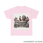 G’day Sloth Heavy Cotton Tee buy any 3 get 1 free. Free Shipping within Australia Light Pink / S T-Shirt